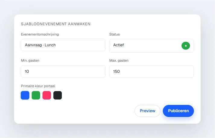 EasyParty Reserveringsportaal Beheer